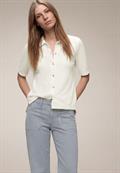 Kurzarm Shirt mit Knopfleiste off white