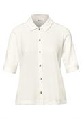 Kurzarm Shirt mit Knopfleiste off white