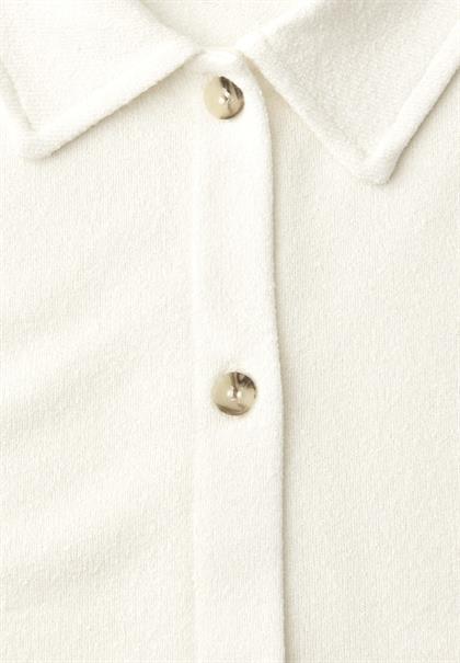 Kurzarm Shirt mit Knopfleiste off white