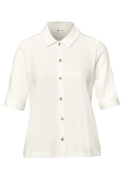 Kurzarm Shirt mit Knopfleiste off white