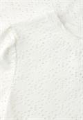 Kurzarm Shirt mit Rundhals aus Spitze off white
