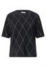 Kurzarm Shirt mit Rundhals und Karomuster armor grey