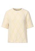Kurzarm Shirt mit Rundhals und Karomuster pure beige