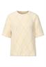 Kurzarm Shirt mit Rundhals und Karomuster pure beige