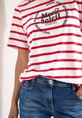 Kurzarm Shirt mit Rundhals und Streifen glazed apple red