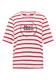 Kurzarm Shirt mit Rundhals und Streifen glazed apple red