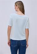 Kurzarm Shirt mit Strukturstreifen calm blue