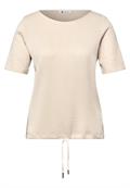 Kurzarm Shirt mit Strukturstreifen clay sand