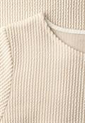 Kurzarm Shirt mit Strukturstreifen clay sand