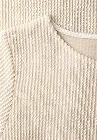 Kurzarm Shirt mit Strukturstreifen clay sand