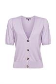 Kurzarm Strick-Cardigan lavender
