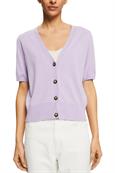 Kurzarm Strick-Cardigan lavender