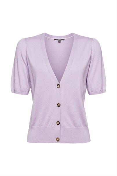 Kurzarm Strick-Cardigan lavender