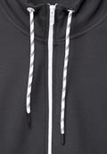 Kurzarm Sweatjacke carbon grey