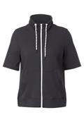 Kurzarm Sweatjacke carbon grey