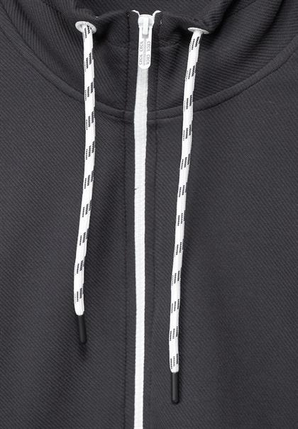 Kurzarm Sweatjacke carbon grey