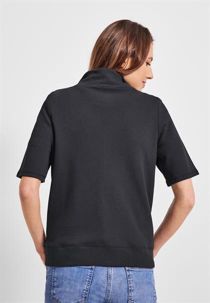 Kurzarm Sweatjacke carbon grey