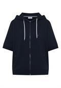 Kurzarm Sweatjacke mit Kapuze universal blue
