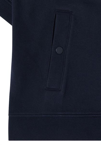 Kurzarm Sweatjacke mit Kapuze universal blue