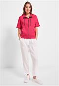 Kurzarm Sweatjacke strawberry red