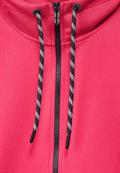 Kurzarm Sweatjacke strawberry red