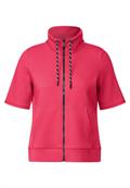 Kurzarm Sweatjacke strawberry red