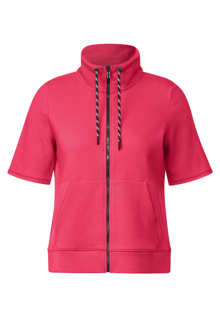 strawberry bequem kaufen Kurzarm Sweatjacke Damen Cecil Sweatshirt red online bei