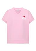 Kurzarm Sweatshirt mit Backprint light blush rose