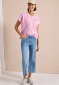 Kurzarm Sweatshirt mit Backprint light blush rose