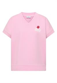 Kurzarm Sweatshirt mit Backprint light blush rose