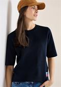 Kurzarm Sweatshirt mit Backprint universal blue