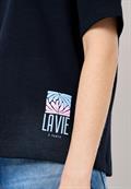 Kurzarm Sweatshirt mit Backprint universal blue