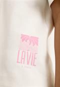 Kurzarm Sweatshirt mit Backprint vanilla white