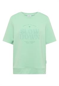 Kurzarm Sweatshirt mit Wording juicy lime