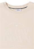 Kurzarm Sweatshirt mit Wording pearl beige