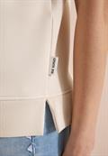 Kurzarm Sweatshirt mit Wording pearl beige