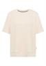 Kurzarm Sweatshirt mit Wording pearl beige