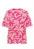 Kurzarm T-Shirt im Ausbrenner-Look beetroot pink