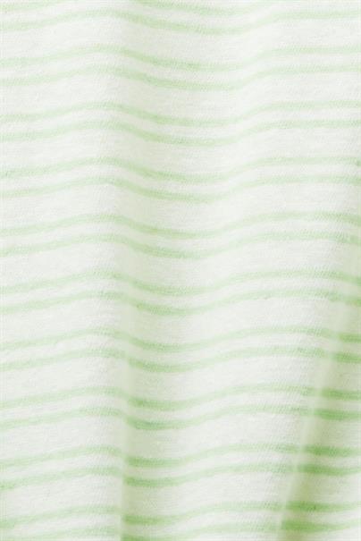 Kurzarm T-Shirt Leinen-Mix citrus green