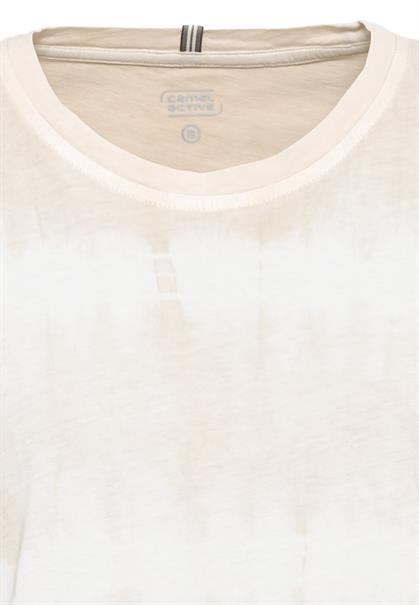 Kurzarm T-Shirt mit Batikstreifen biscuit