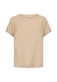 Kurzarm T-Shirt mit Brusttasche sand