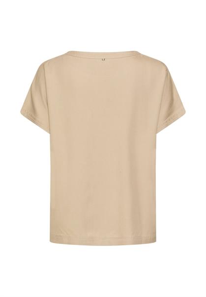 Kurzarm T-Shirt mit Brusttasche sand