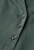 Kurzarmbluse in Unifarbe dark balmy khaki