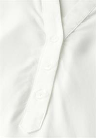 Kurzarmbluse in Unifarbe vanilla white