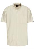 Kurzarmhemd aus einem Baumwoll-Leinenmix beige