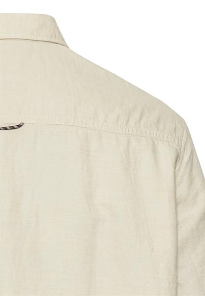 Kurzarmhemd aus einem Baumwoll-Leinenmix beige