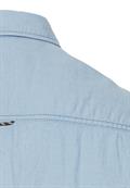 Kurzarmhemd aus einem Baumwoll-Leinenmix smoke blue