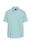 Kurzarmhemd aus Leinenmix ocean green