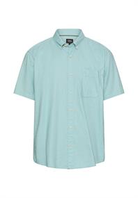 Kurzarmhemd aus Leinenmix ocean green