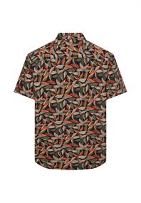 Kurzarmhemd aus reiner Baumwolle burned orange